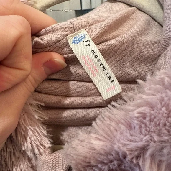 FP Movement - pink fluffy hoodie, half-zip - Picture 7 of 9
